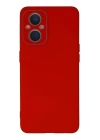 BFS  Oppo Reno 7 Lite Kılıf Lansman Glass Kapak - Kırmızı