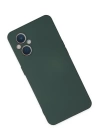 BFS  Oppo Reno 7 Lite Kılıf Nano içi Kadife Silikon - Koyu Yeşil