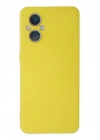 BFS  Oppo Reno 7 Lite Kılıf Nano içi Kadife Silikon - Sarı