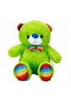 BFS   Oturan Kurdeleli Renkli Peluş Ayı 30 cm