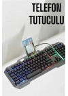 BFS Oyuncu Klavyesi Q Klavye RGB Işıklı Mouse Hediyeli