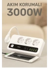 BFS P10 3x Priz 3000w Akım Korumalı 4x Usb 2x Type-c Girişli Çoklu Priz