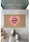BFS Pembe Kapı Önü Paspası Home Sweet Home Desen K-3289