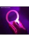 BFS Pembe Led Işıklı Baskı Yapılabilen Pilli Bileklik Bilezik 1,5 Cm Genişlik