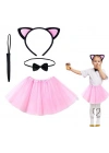 BFS Pembe Renk Etekli Kedi Kostüm Seti (Tütü, Taç, Papyon, Kuyruk)
