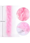 BFS  Pembe Renk Kabarık Kalın Otriş Boa Tüy 6 cm Genişlik 180-200 cm Uzunluk