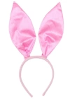 BFS     Pembe Renk Saten Kaplama Şekil Verilebilir Tavşan Kulak Taç 35x11 cm