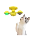 BFS  Pet Malzemeleri Vantuzlu Fırıldak Toplu Dönen Şeffaf Depo Tasarım İnteraktif Kedi Oyuncağı