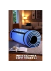 BFS  Pilates Matı- Spor Matı - Yoga Matı 11 mm Çift Taraflı Mavi