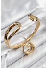 BFS Pirinç Ayrık Model Gold Renk Bileklik Yüzük Set