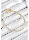 BFS Pirinç Charm Topcuk Model Gold Renk Kadın Bileklik