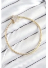 BFS Pirinç Charm Zirkon Taşlı Yıldız Model Gold Renk Kadın Bileklik