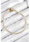 BFS Pirinç Charm Zirkon Taşlı Yıldız Model Gold Renk Kadın Bileklik
