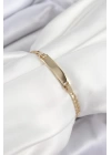 BFS Pirinç Dikdörtgen Model Gold Renk Xuping Bebek Künyesi