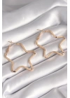 BFS Pirinç Gold Renk Yıldız Model Kadın Küpe