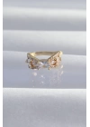 BFS Pirinç Gold Renk Zirkon Taş Kaplama Earcuff Küpe