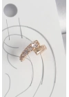 BFS Pirinç Gold Renk Zirkon Taşlı Kadın Kıkırdak Küpe