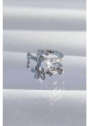 BFS Pirinç Gümüş Renk İncili Ahtapot Earcuff Küpe
