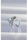 BFS Pirinç Gümüş Renk İncili Ahtapot Earcuff Küpe