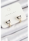BFS Pirinç Kuromi Model Gold Renk Çocuk Küpe