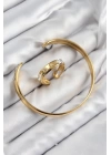 BFS Pirinç Zirkon Taşlı Ayrık Model Gold Renk Bileklik Yüzük Set