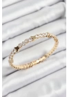 BFS Pirinç Zirkon Taşlı Kelebek Model Gold Renk Yaylı Kadın Bileklik