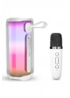 BFS Pluse 5 Mikrofonlu RGB Kablosuz Hoparlör - Beyaz
