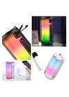 BFS Pluse 5 Mikrofonlu RGB Kablosuz Hoparlör - Beyaz