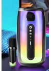BFS Pluse 7 Mikrofonlu RGB Kablosuz Hoparlör - Beyaz