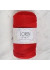 BFS  Polyester Soft Macrame Kırmızı El Örgü İpi - LM019 - 34432