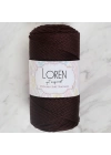 BFS  Polyester Soft Macrame Koyu Kahverengi El Örgü İpi - LM034 - 34440