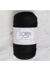BFS  Polyester Soft Macrame Siyah El Örgü İpi - LM040 - 34445