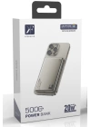 BFS  PW555 5.000 mAh Dijital Göstergeli 18W Type-C ve 15W Kablosuz Şarj PD Hızlı Şarj Magsafe Powerbank - Titanyum