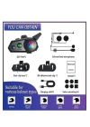 BFS Q18 Motosiklet Kask Kulaklık Intercom Işıklı 2 Eşleşme Özellikli 1000 Mah
