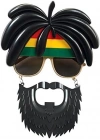 BFS     Rasta Peruklu Rasta Sakallı Bob Marley Bıyıklı Parti Gözlüğü 27x18 cm