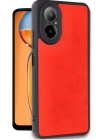 BFS  Realme 12 Lite Kılıf Aras Deri Kapak - Kırmızı