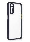 BFS  Realme 7 Kılıf Miami Şeffaf Silikon - Lacivert