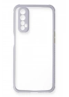 BFS Realme 7 Kılıf Miami Şeffaf Silikon - Lila