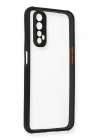 BFS Realme 7 Kılıf Miami Şeffaf Silikon - Siyah