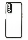 BFS  Realme 7 Kılıf Miami Şeffaf Silikon - Siyah