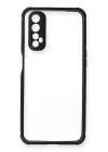 BFS Realme 7 Kılıf Miami Şeffaf Silikon - Siyah