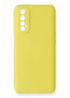 BFS Realme 7 Kılıf Nano içi Kadife Silikon - Sarı