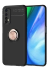 BFS  Realme 7 Kılıf Range Yüzüklü Silikon - Siyah-Gold