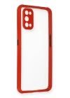 BFS  Realme 7 Pro Kılıf Miami Şeffaf Silikon - Kırmızı