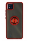 BFS Realme C11 2021 Kılıf Montreal Yüzüklü Silikon Kapak - Kırmızı