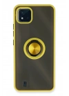 BFS Realme C11 2021 Kılıf Montreal Yüzüklü Silikon Kapak - Sarı