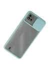 BFS  Realme C11 2021 Kılıf Palm Buzlu Kamera Sürgülü Silikon - Turkuaz