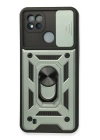 BFS  Realme C11 2021 Kılıf Pars Lens Yüzüklü Silikon - Yeşil
