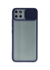 BFS  Realme C11 Kılıf Palm Buzlu Kamera Sürgülü Silikon - Lacivert