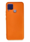 BFS  Realme C15 Kılıf Nano içi Kadife Silikon - Turuncu